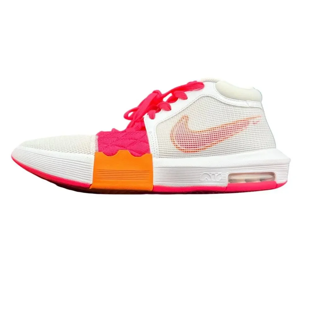 Nike LeBron Witness 8 White Pink Orange Basketball Shoes Men’s 12 NWOB